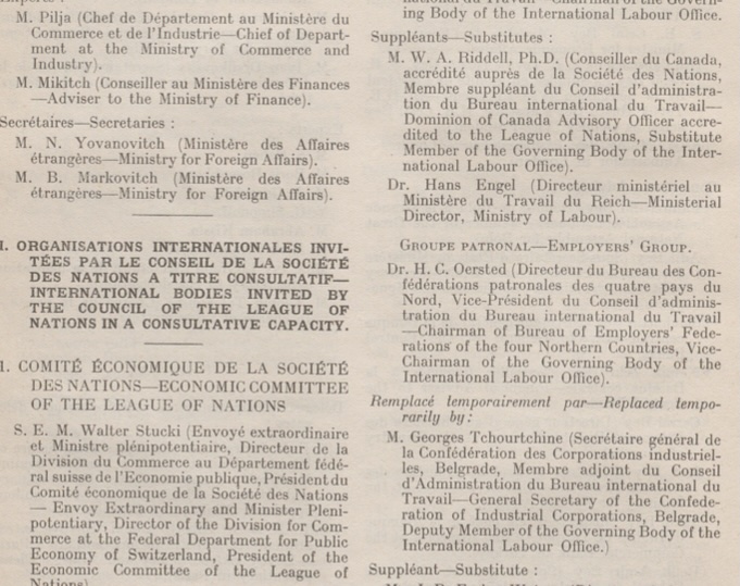 International Delegates 1933