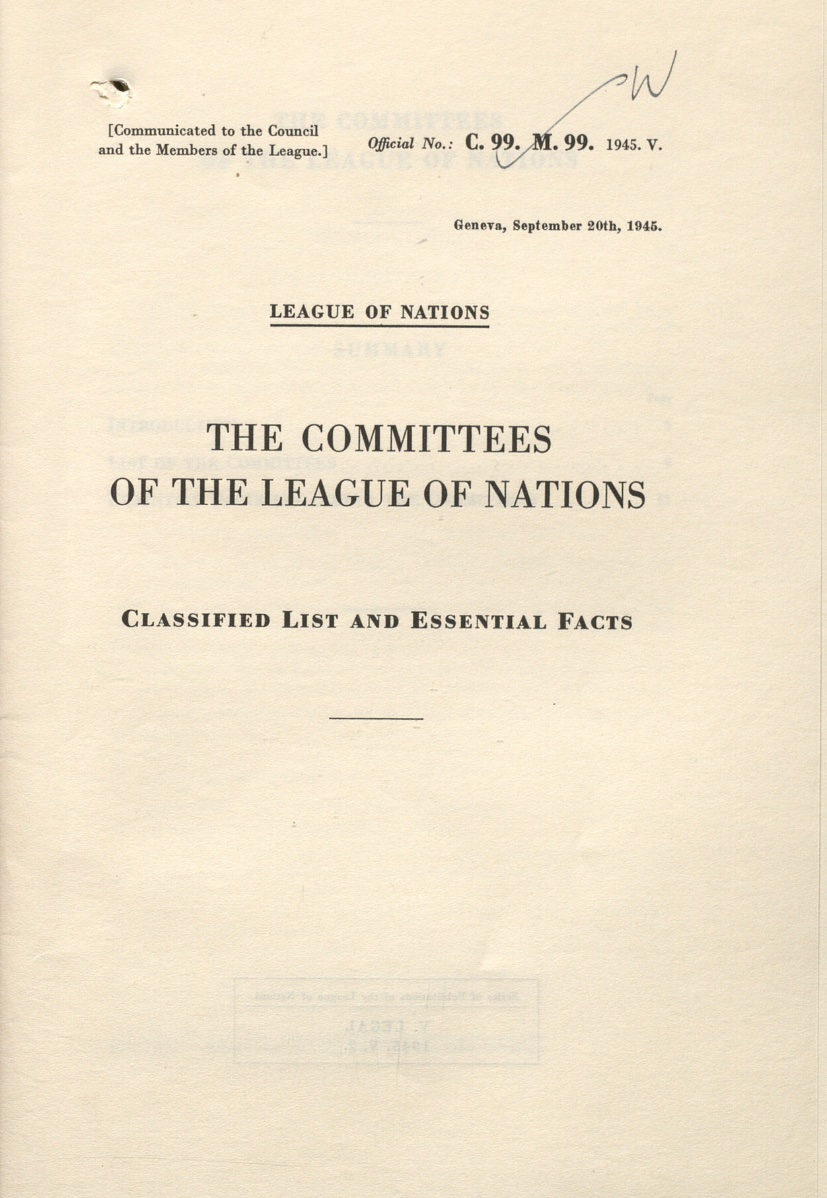 League of Nations Committees